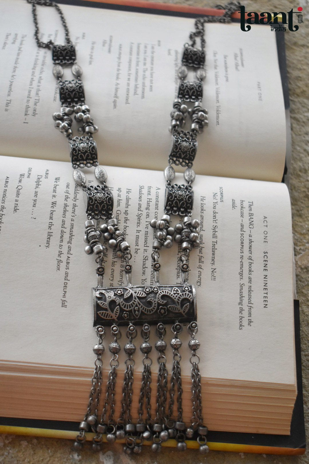 KM German Silver Long Chain Bead Necklace Set, Individual Packing at Rs  120/set in Ghaziabad